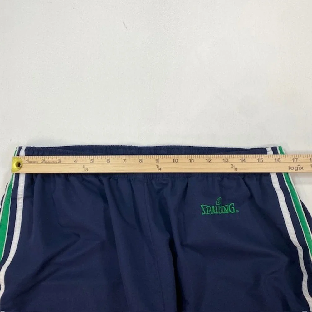 Spalding Mens XL Navy Blue Track Pants Side Stripe Elastic Waist Athletic XL‎